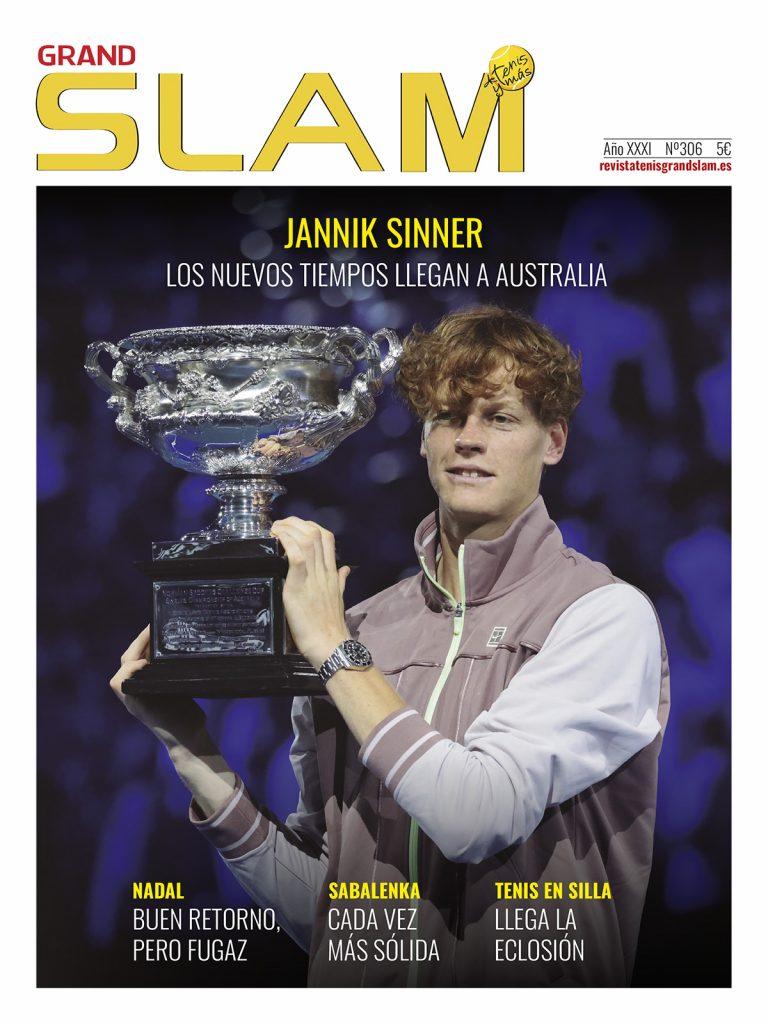 Portada de la Revista de Tenis Grand Slam 306. Jannik Sinner ganador del Open Australia 2024