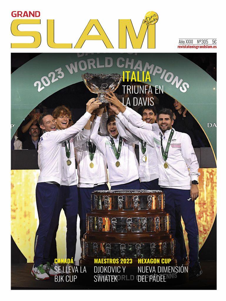 Portada Revista de Tenis Grand Slam. Italia campeona de la copa davis 2023
